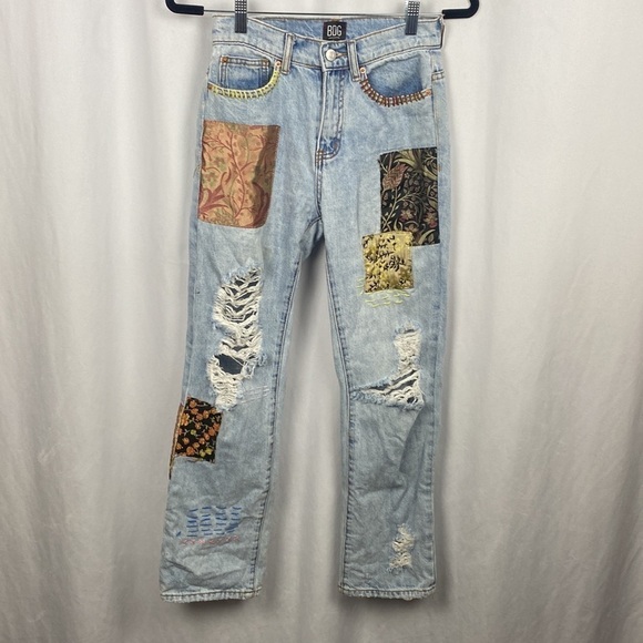 BDG High-Waisted Cowboy Jean – Printed Patchwork - Size 24 - Picture 4 of 16
